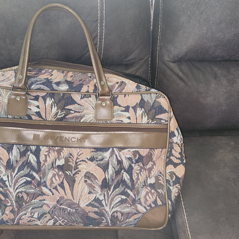 Givenchy Floral Pattern Over NightBag - Brown and Black